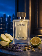 Artinz RAYAN perfume bottle with apple, lavender and bergamot ingredients