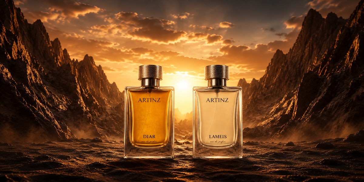 Artinz perfume collection hero image — luxury fragrance crafted with European oils